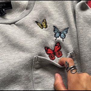 Butterfly Embroided Sweater